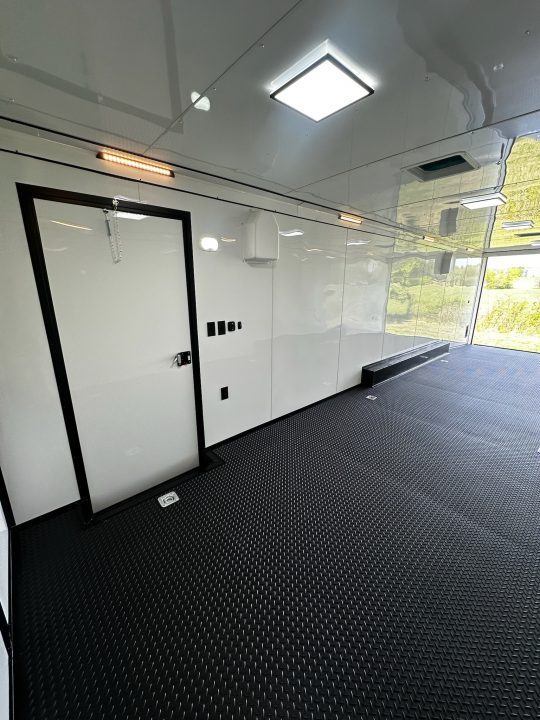 New 2026 Rock Solid Cargo 8.5x32 Race Trailer-7'6" Interior-Finished Interior-7000lbs Triple Torsions-24ft Awning- HD Ramp