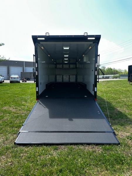 New 2026 Rock Solid Cargo 8.5x32 Race Trailer-7'6" Interior-Finished Interior-7000lbs Triple Torsions-24ft Awning- HD Ramp