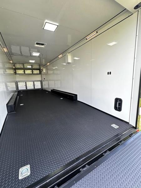 New 2026 Rock Solid Cargo 8.5x32 Race Trailer-7'6" Interior-Finished Interior-7000lbs Triple Torsions-24ft Awning- HD Ramp