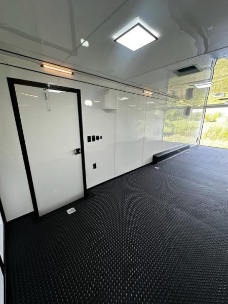 New 2026 Rock Solid Cargo 8.5x32 Race Trailer-7'6" Interior-Finished Interior-7000lbs Triple Torsions-24ft Awning- HD Ramp