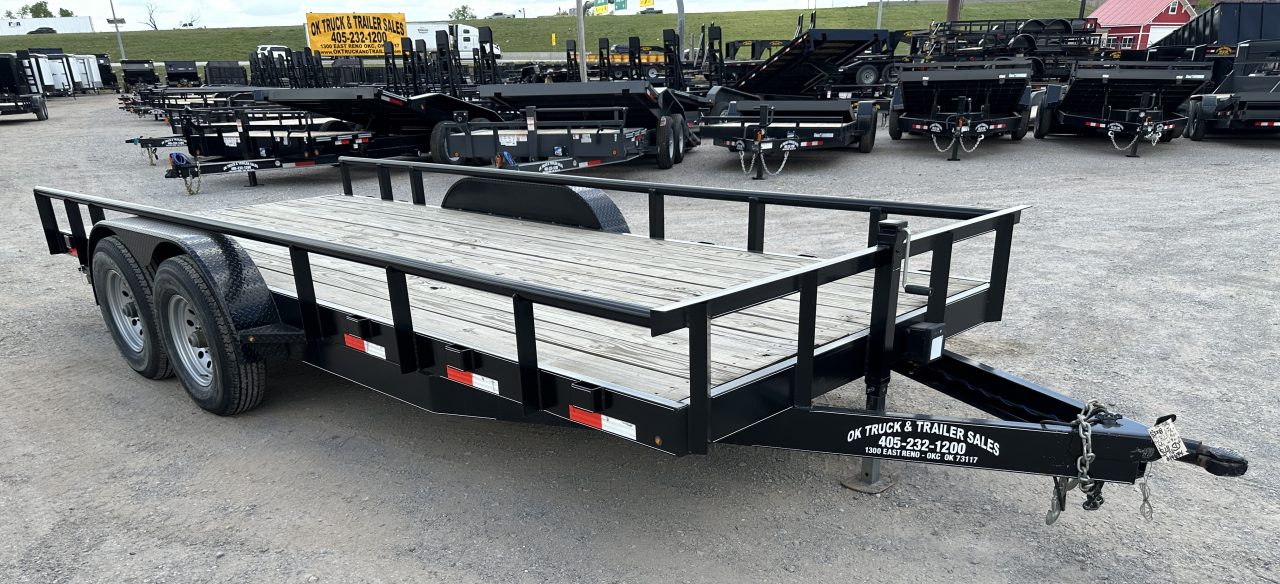New 2025 Road Boss 83" x 18' Medium Duty, Pipe Top & Slide in Ramp Equipment Trailer