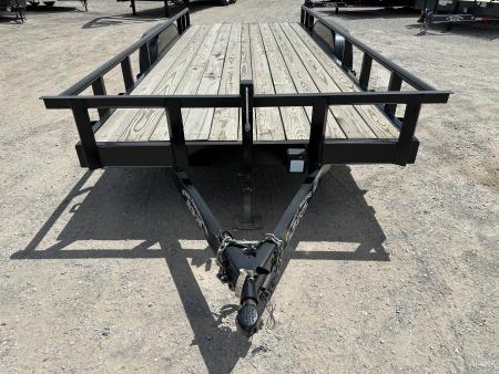 New 2025 Road Boss 83" x 18' Medium Duty, Pipe Top & Slide in Ramp Equipment Trailer