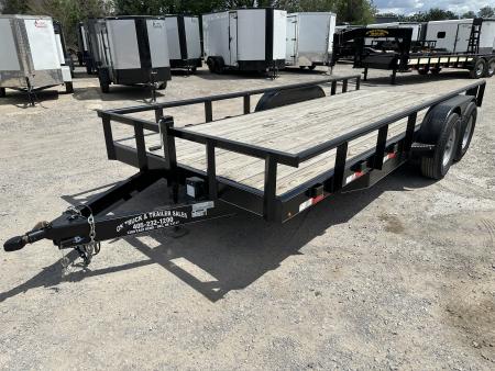 New 2025 Road Boss 83" x 18' Medium Duty, Pipe Top & Slide in Ramp Equipment Trailer