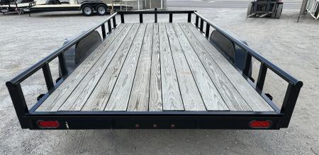 New 2025 Road Boss 83" x 18' Medium Duty, Pipe Top & Slide in Ramp Equipment Trailer