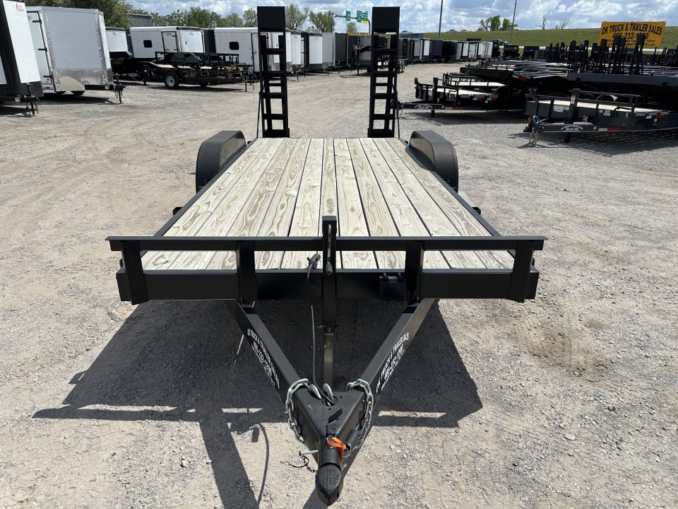 New 2026 Road Boss 83" x 18' Medium Duty Car Hauler w/ Stand Up Ramps Equipment Trailer