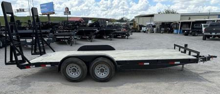 New 2026 Road Boss 83" x 18' Medium Duty Car Hauler w/ Stand Up Ramps Equipment Trailer