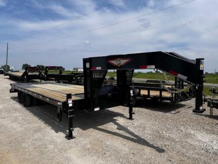 New 2026 H&H Trailers 102 X25' DECKOVER GN LOW PROFILE 22,500 GVWR SUPER DELUXE RAMPS/SPARE Equipment Trailer