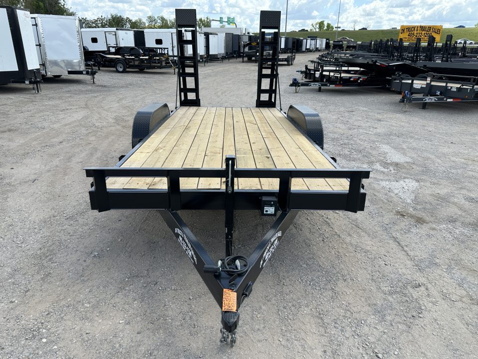 New 2026 Road Boss 83" x 16' Medium Duty Car Hauler w/ Stand Up Ramps Equipment Trailer