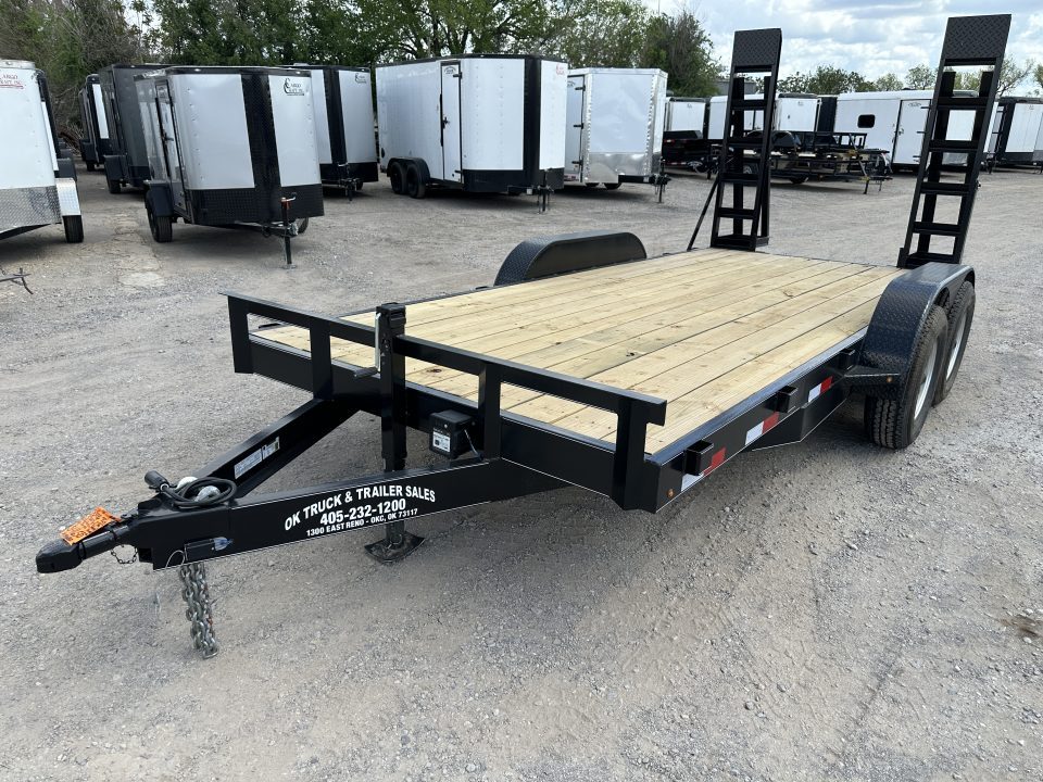 New 2026 Road Boss 83" x 16' Medium Duty Car Hauler w/ Stand Up Ramps Equipment Trailer