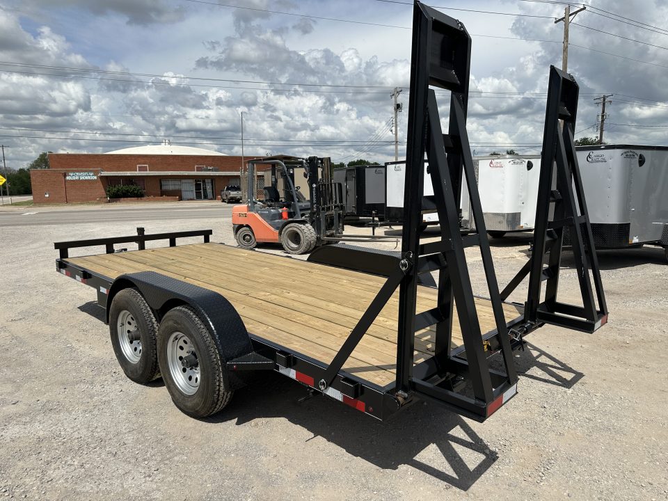 New 2026 Road Boss 83" x 16' Medium Duty Car Hauler w/ Stand Up Ramps Equipment Trailer