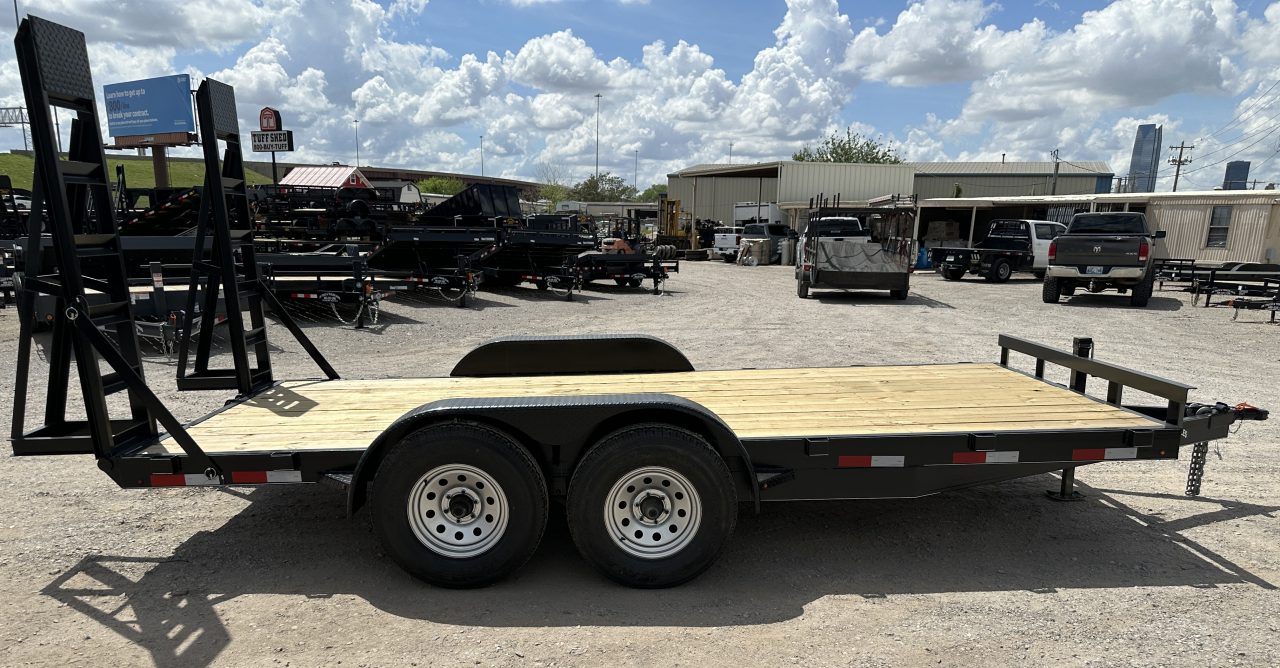 New 2026 Road Boss 83" x 16' Medium Duty Car Hauler w/ Stand Up Ramps Equipment Trailer