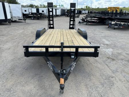 New 2026 Road Boss 83" x 16' Medium Duty Car Hauler w/ Stand Up Ramps Equipment Trailer