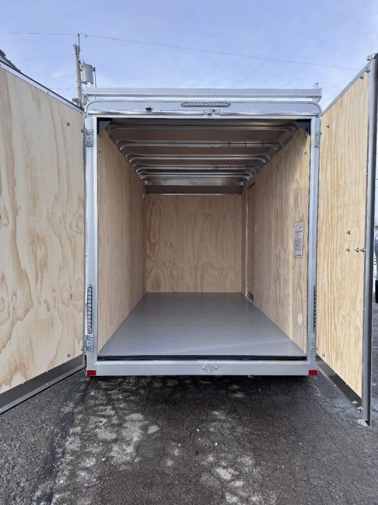 New 2026 Car Mate 6x12 Tandem Contractor Cargo Trailer w/ Barn Doors & Ladder Racks