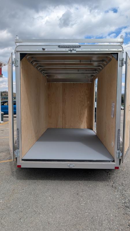 New 2026 Car Mate 6x12 Tandem Contractor Cargo Trailer w/ Barn Doors & Ladder Racks