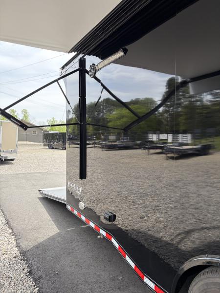 New 2026 Haulmark 34 Bathoom Race Trailer, Air Prep PKG, Awning, Polycor, Insulated, Window, 54" ALX Slide Out Step, A/C + Heat
