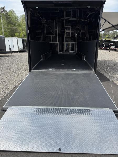 New 2026 Haulmark 34 Bathoom Race Trailer, Air Prep PKG, Awning, Polycor, Insulated, Window, 54" ALX Slide Out Step, A/C + Heat
