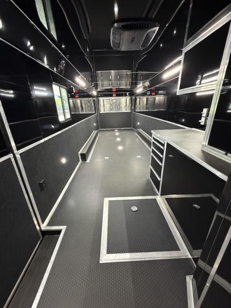 New 2026 Haulmark 34 Bathoom Race Trailer, Air Prep PKG, Awning, Polycor, Insulated, Window, 54" ALX Slide Out Step, A/C + Heat
