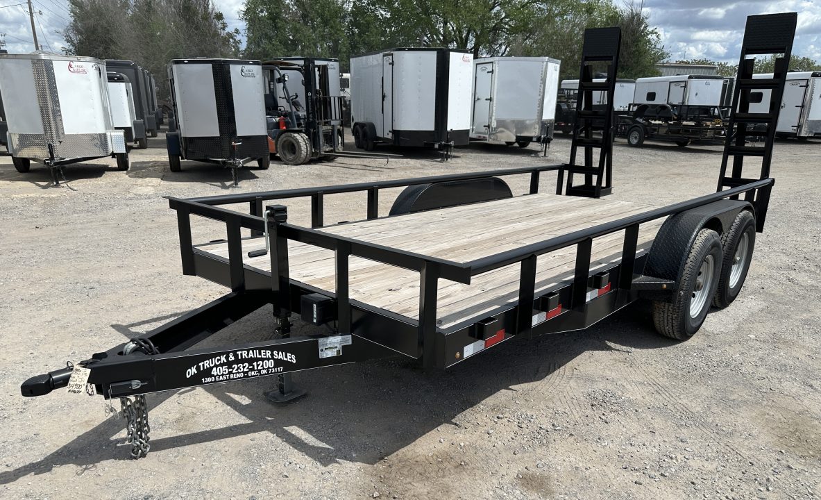 New 2025 Road Boss 83" x 16' Medium Duty Pipe Top & Stand Up Ramp Equipment Trailer