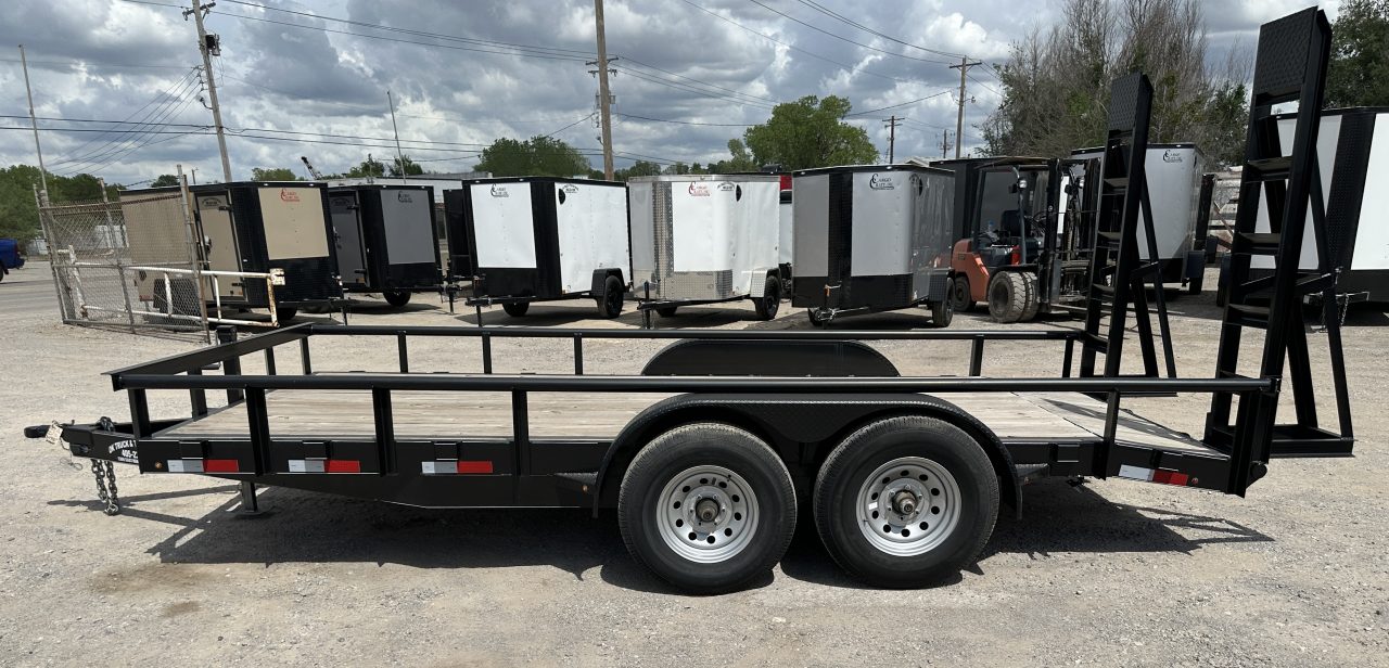New 2025 Road Boss 83" x 16' Medium Duty Pipe Top & Stand Up Ramp Equipment Trailer