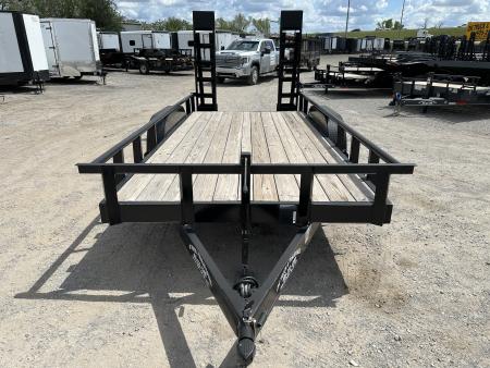 New 2025 Road Boss 83" x 16' Medium Duty Pipe Top & Stand Up Ramp Equipment Trailer