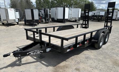 New 2025 Road Boss 83" x 16' Medium Duty Pipe Top & Stand Up Ramp Equipment Trailer