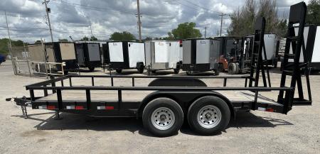 New 2025 Road Boss 83" x 16' Medium Duty Pipe Top & Stand Up Ramp Equipment Trailer