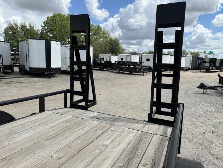 New 2025 Road Boss 83" x 16' Medium Duty Pipe Top & Stand Up Ramp Equipment Trailer