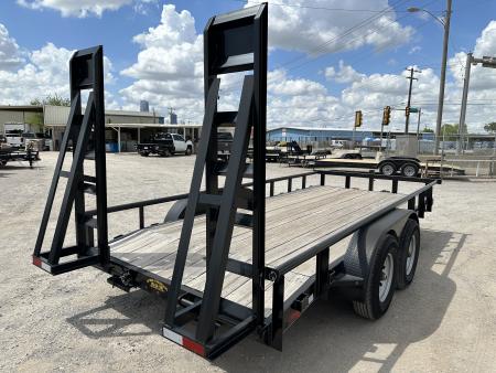 New 2025 Road Boss 83" x 16' Medium Duty Pipe Top & Stand Up Ramp Equipment Trailer