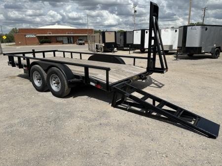 New 2025 Road Boss 83" x 16' Medium Duty Pipe Top & Stand Up Ramp Equipment Trailer