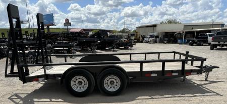 New 2025 Road Boss 83" x 16' Medium Duty Pipe Top & Stand Up Ramp Equipment Trailer