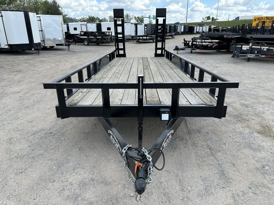 New 2026 Road Boss 83" x 20' Medium Duty, Pipe Top & Stand Up Ramp Equipment Trailer