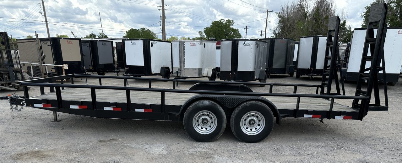 New 2026 Road Boss 83" x 20' Medium Duty, Pipe Top & Stand Up Ramp Equipment Trailer