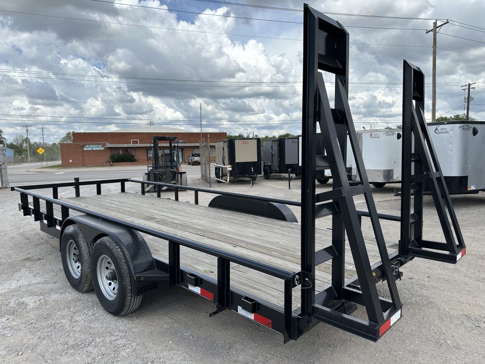 New 2026 Road Boss 83" x 20' Medium Duty, Pipe Top & Stand Up Ramp Equipment Trailer