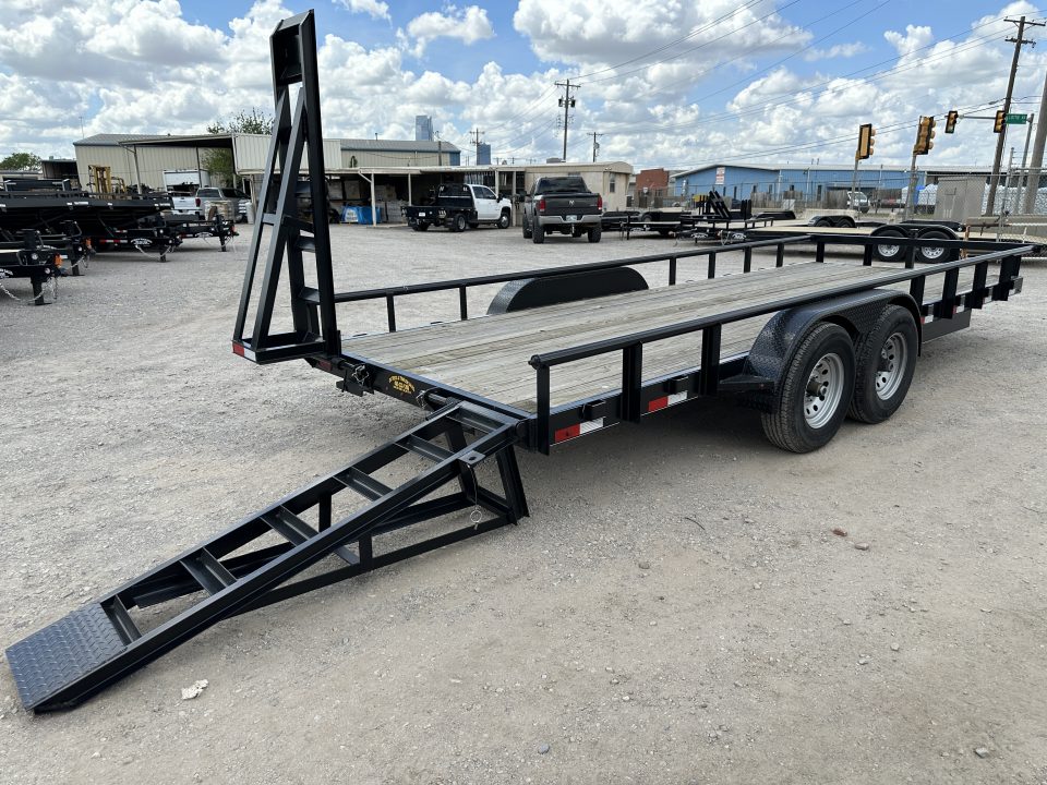 New 2026 Road Boss 83" x 20' Medium Duty, Pipe Top & Stand Up Ramp Equipment Trailer
