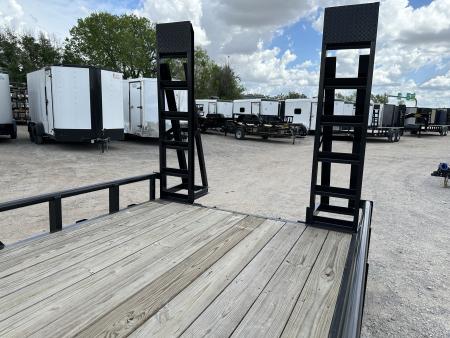 New 2026 Road Boss 83" x 20' Medium Duty, Pipe Top & Stand Up Ramp Equipment Trailer