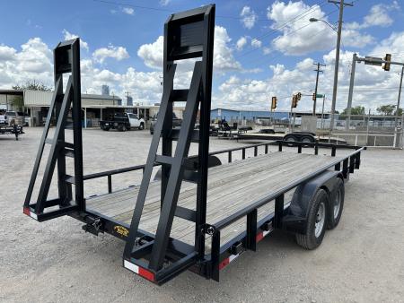 New 2026 Road Boss 83" x 20' Medium Duty, Pipe Top & Stand Up Ramp Equipment Trailer