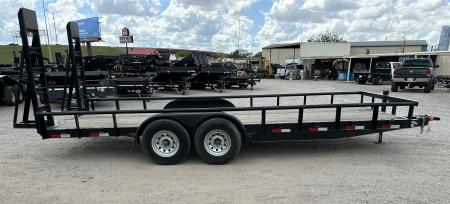 New 2026 Road Boss 83" x 20' Medium Duty, Pipe Top & Stand Up Ramp Equipment Trailer