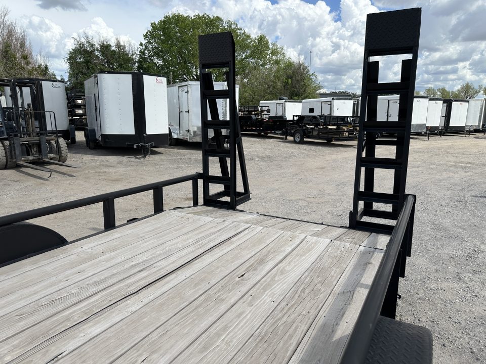 New 2024 Road Boss 83" x 20' Medium Duty, Pipe Top & Stand Up Ramps Equipment Trailer