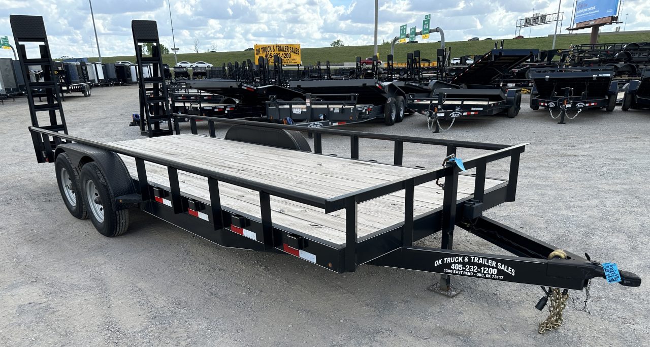 New 2024 Road Boss 83" x 20' Medium Duty, Pipe Top & Stand Up Ramps Equipment Trailer