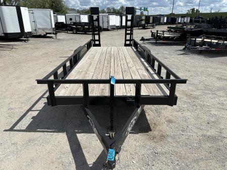 New 2024 Road Boss 83" x 20' Medium Duty, Pipe Top & Stand Up Ramps Equipment Trailer