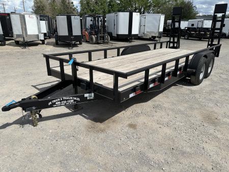 New 2024 Road Boss 83" x 20' Medium Duty, Pipe Top & Stand Up Ramps Equipment Trailer