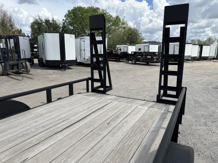 New 2024 Road Boss 83" x 20' Medium Duty, Pipe Top & Stand Up Ramps Equipment Trailer