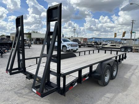 New 2024 Road Boss 83" x 20' Medium Duty, Pipe Top & Stand Up Ramps Equipment Trailer