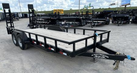 New 2024 Road Boss 83  x 20' Medium Duty, Pipe Top & Stand Up Ramps Equipment Trailer
