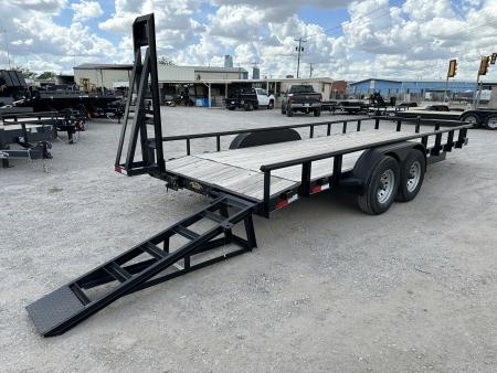 New 2024 Road Boss 83" x 20' Medium Duty, Pipe Top & Stand Up Ramps Equipment Trailer