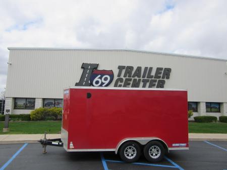 Used 2019 Sure-Trac 7 x 14 STW8414TA Cargo / Enclosed Trailer 7K / E-Track (Wall Mounted)