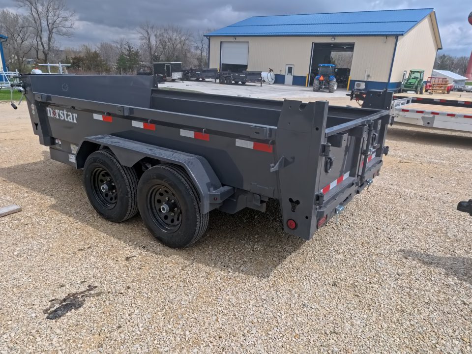 New 2026 Norstar 72 x 12 DCB Dump Trailer with 10K GVWR, Slide-In Ramps, 8 Ply Tires