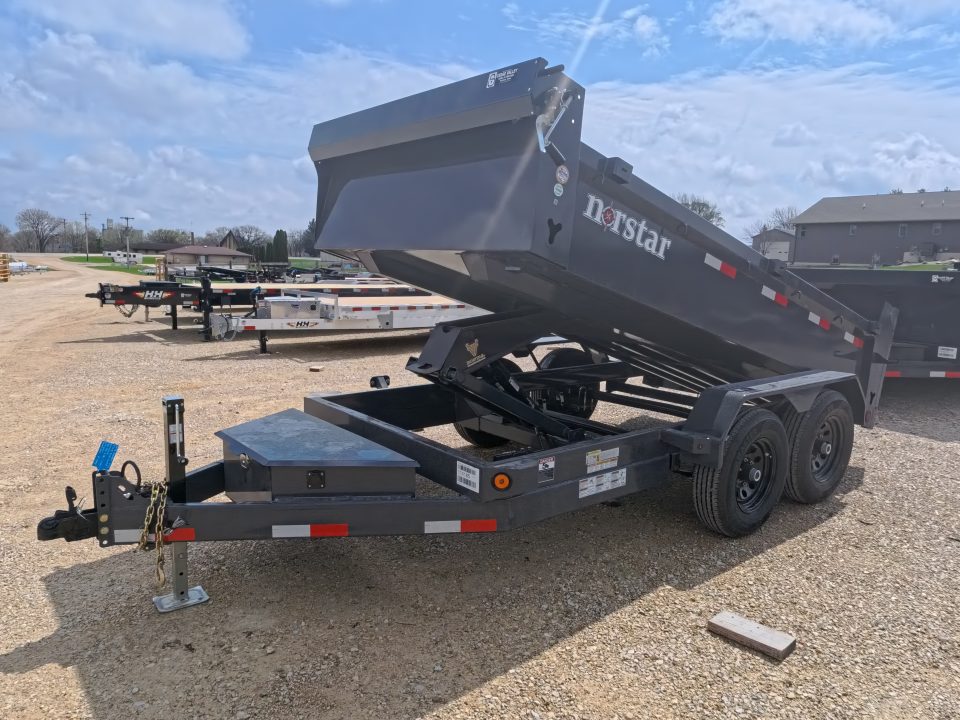 New 2026 Norstar 72 x 12 DCB Dump Trailer with 10K GVWR, Slide-In Ramps, 8 Ply Tires