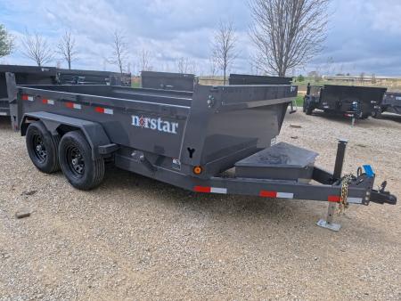New 2026 Norstar 72 x 12 DCB Dump Trailer with 10K GVWR, Slide-In Ramps, 8 Ply Tires