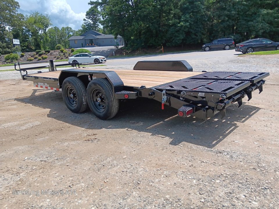 New 2026 Iron Bull ETB8320072 Equipment Trailer / 83"X20' (17' FLAT 3' DOVETAIL) / 2-7,000# AXLES / 235/80R16" 10 PLY TIRE AND WHEEL / DECK LEVEL RAMPAGE RAMPS